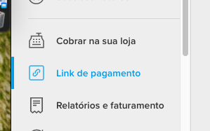 Opção link de pagamento Opção link de pagamento